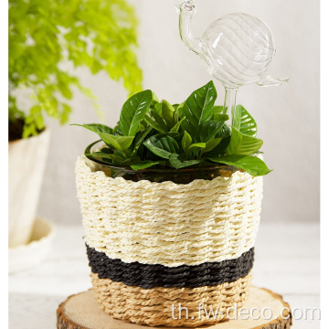 สตริงกระดาษถักหม้อดอกไม้ Planters Pot Glass